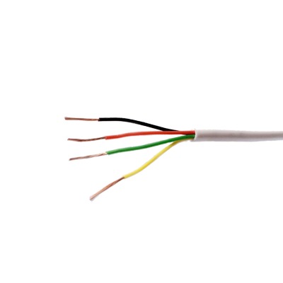 Bobina de 305 Metros / Cable de Cobre / 4x22 AWG / Tipo CM-CL2 / Para Interior / Color Blanco / Para Aplicaciones de Alarmas de Intrusión y Automatización