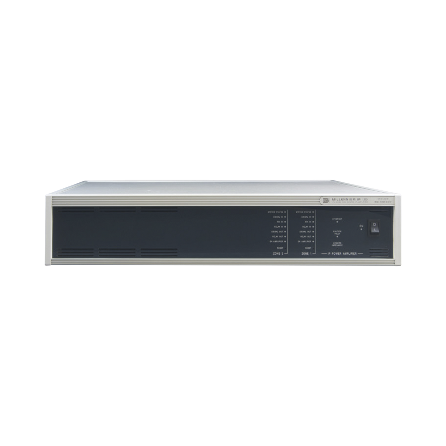 ETAPA DE POTENCIA DIGITAL 4x120W 100V MILLENNIUM IP CON CONECTIVIDAD IP LAN, SUPERVISON, CALIDAD DE SONIDO HQ PARA 4 ZONAS, EN FORMATO RACK 2U