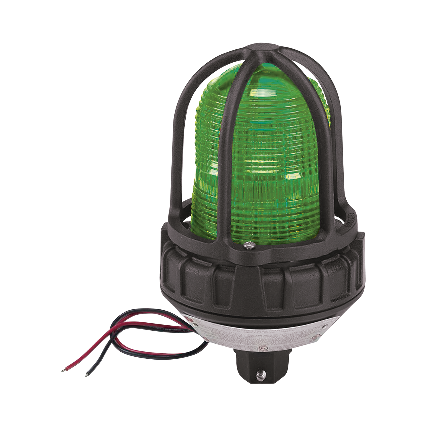 Luz de advertencia LED para ubicaciónes peligrosas, montaje tipo tubo, 24Vcc, verde