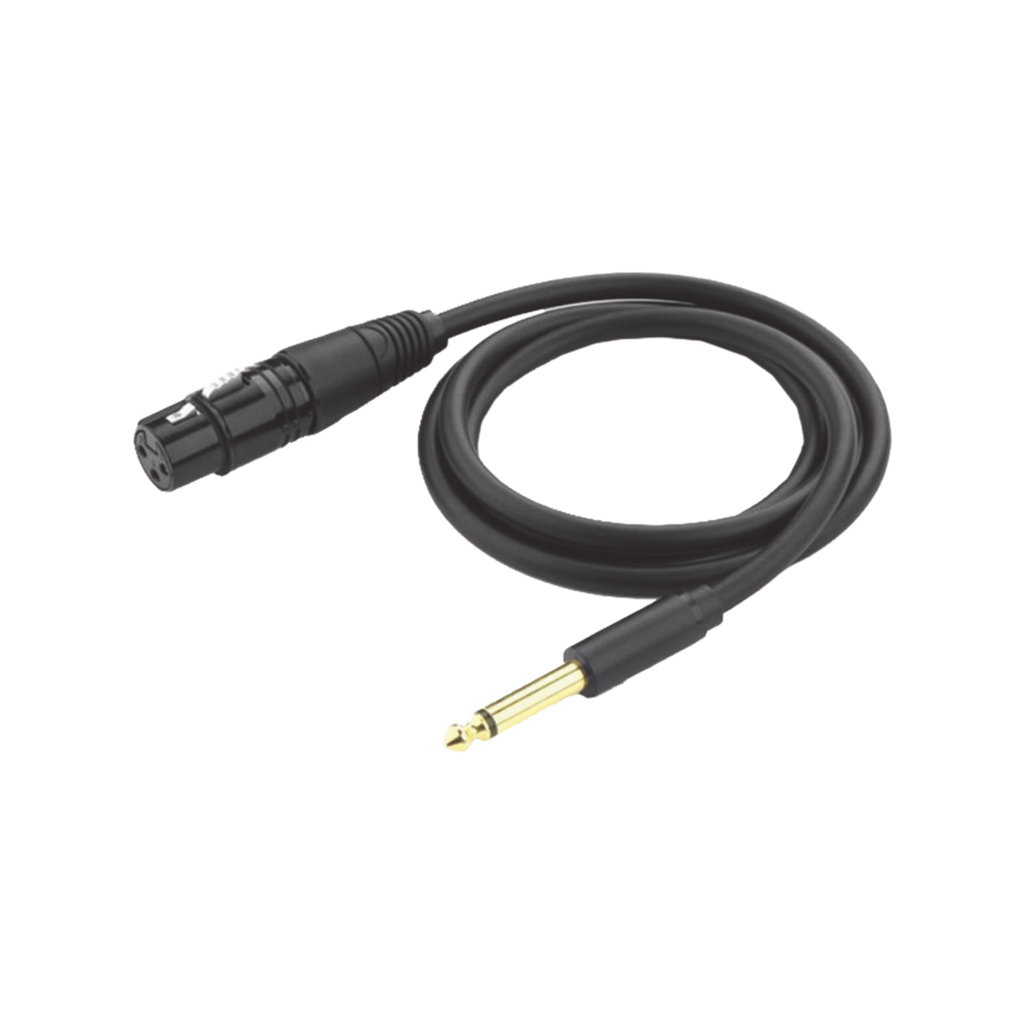 Cable para Micrófono Plug 6.35 mm (1/4 Inch) Macho a XLR Canon Hembra / Núcleo de Cobre / 5 Metros / Alta Calidad / Color Negro