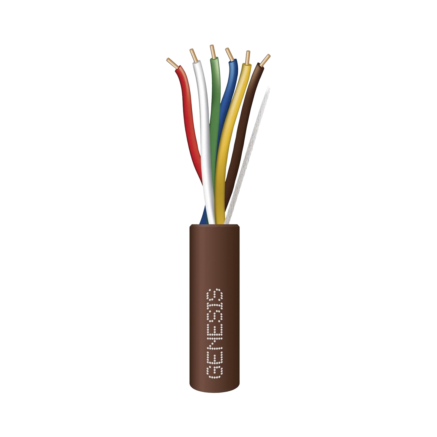 Cable en Bolsa de 76 Metros / Cable de Cobre / 6x20 AWG / Tipo CL2 / Para Interior / Color Café / Para Aplicaciones de Alarmas de Intrusión y Automatización
