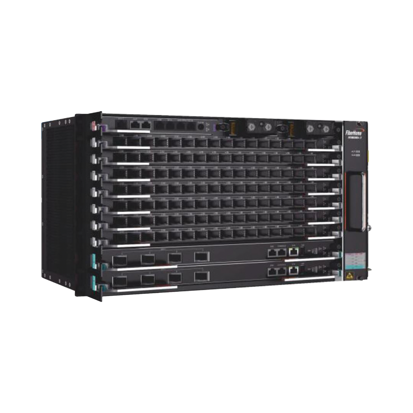 OLT Carrier Class Modular GPON, 6 Ranuras de Servicio, Incluye 1 Tarjeta de Servicio 16 puertos GPON, crecimiento hasta 96 puertos GPON, 6 UR, Gestión por UNM2000, CLI, (Incluye Instalación de software UNM2000)