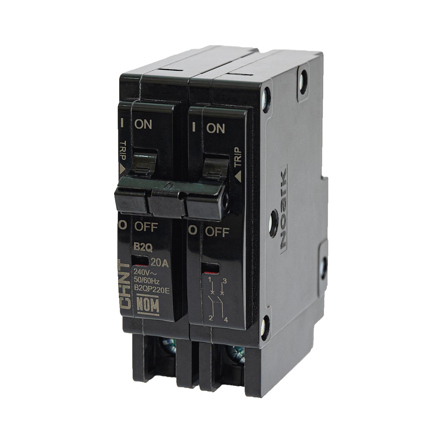 Interruptor Termomagnético Enchufable, Serie: B2Q, 2P, 15A, 240V (SKU:1002278)