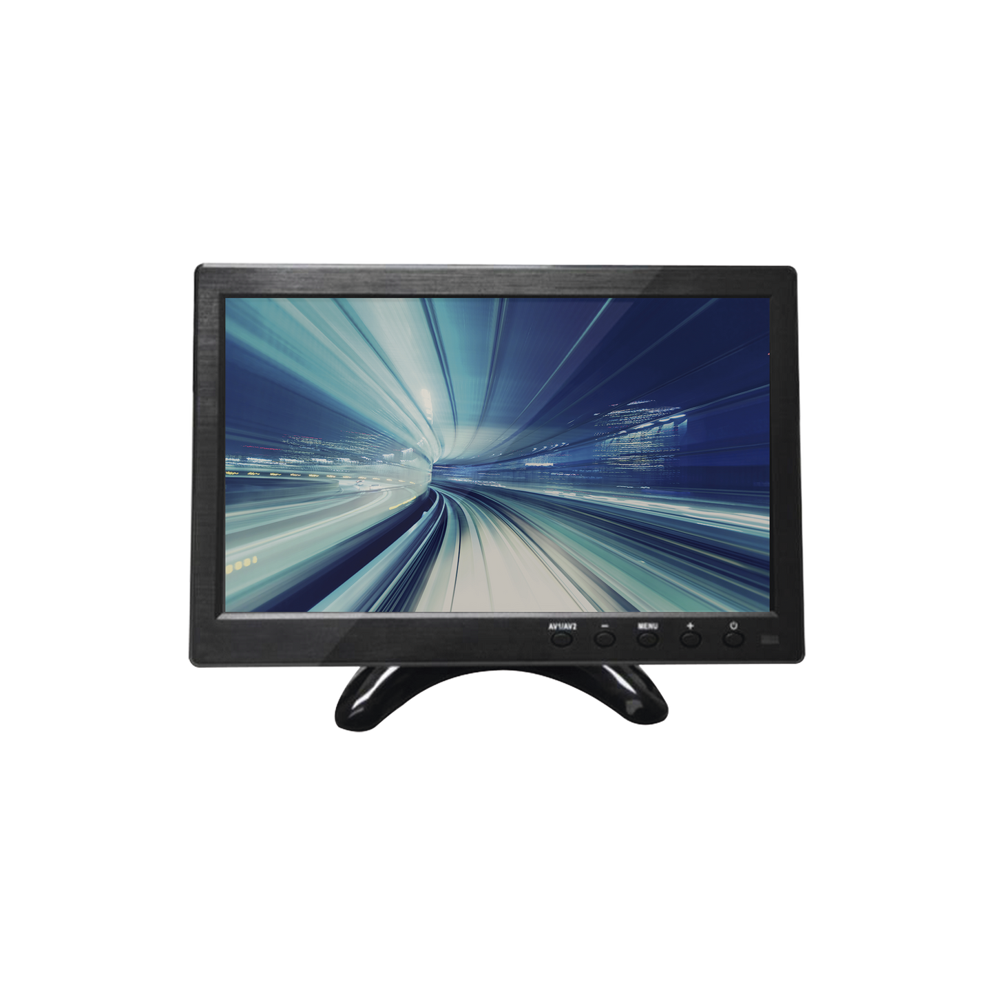 Monitor 10.1" TFT-LCD ideal para colocar en vehículos o DVR/NVR. Entradas de video HDMI, VGA y RCA (CVBS)