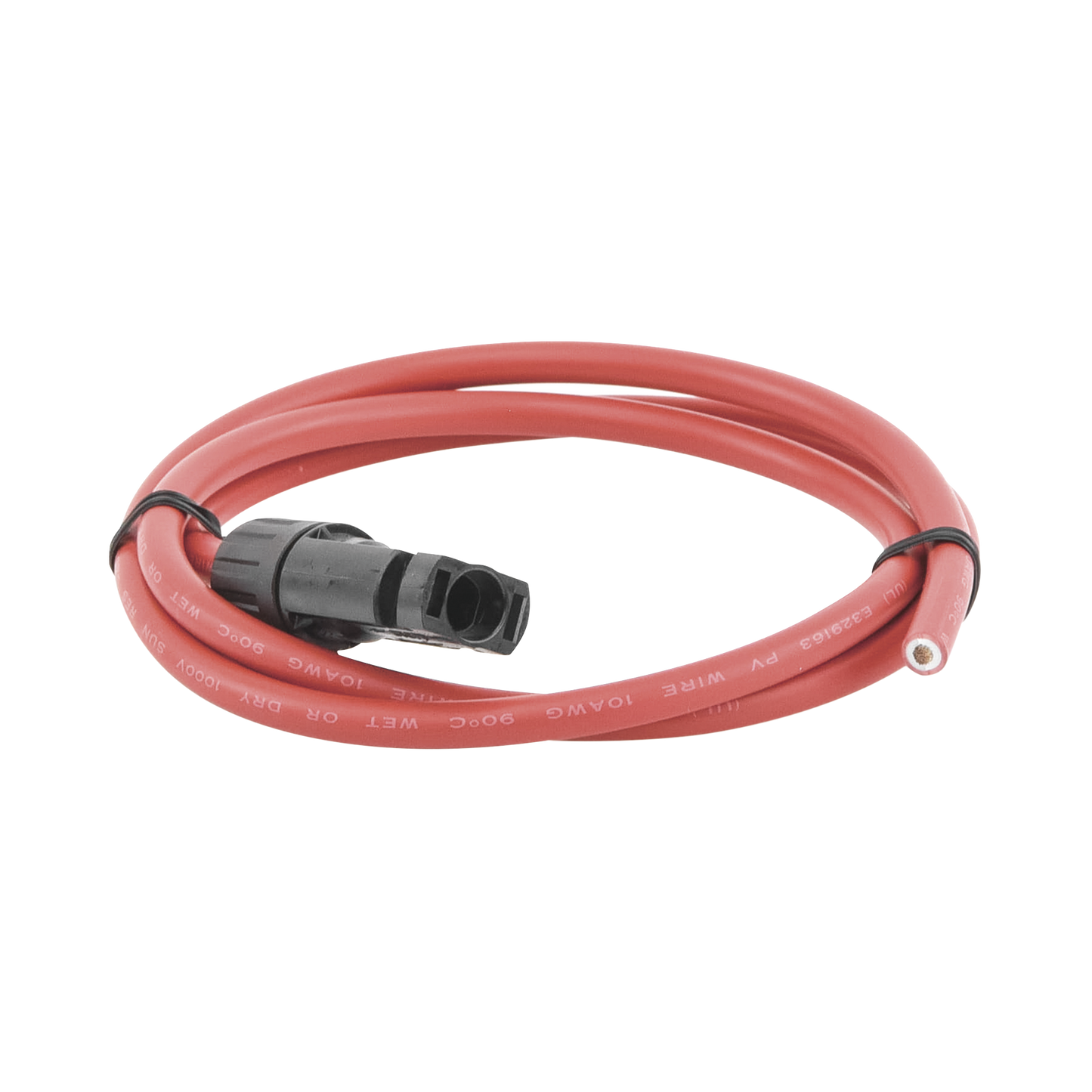 Cable Fotovoltaico, 1 m, Rojo, Calibre 10 AWG con Terminal MC4-M en ambos extremos