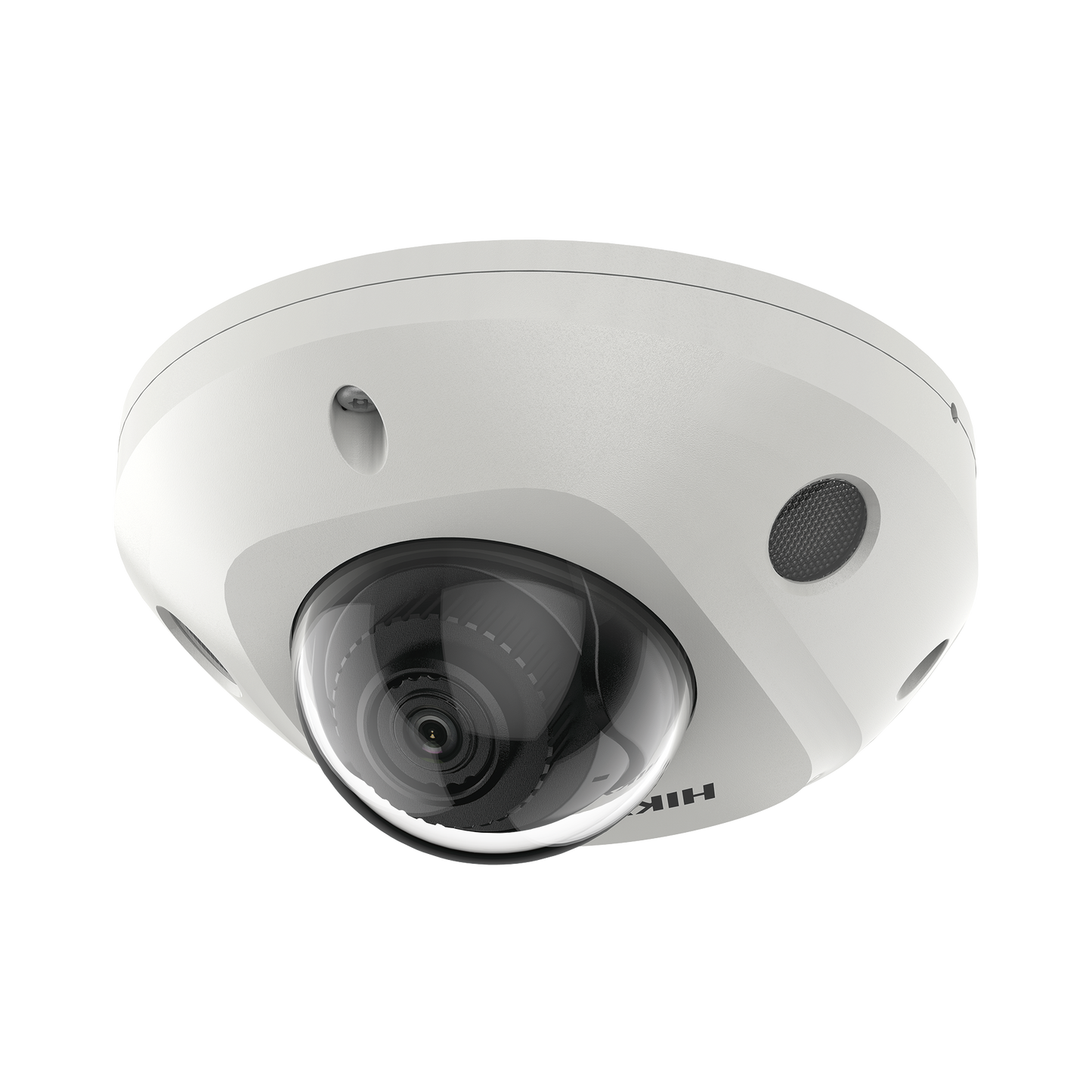 Mini Domo IP 5 Megapixel / Lente 2.8 mm / 30 mts IR EXIR / Micrófono Integrado / Exterior IP67 / IK08 / PoE / Entrada y Salida de Audio y Alarmas / AcuSense / Onvif / MicroSD
