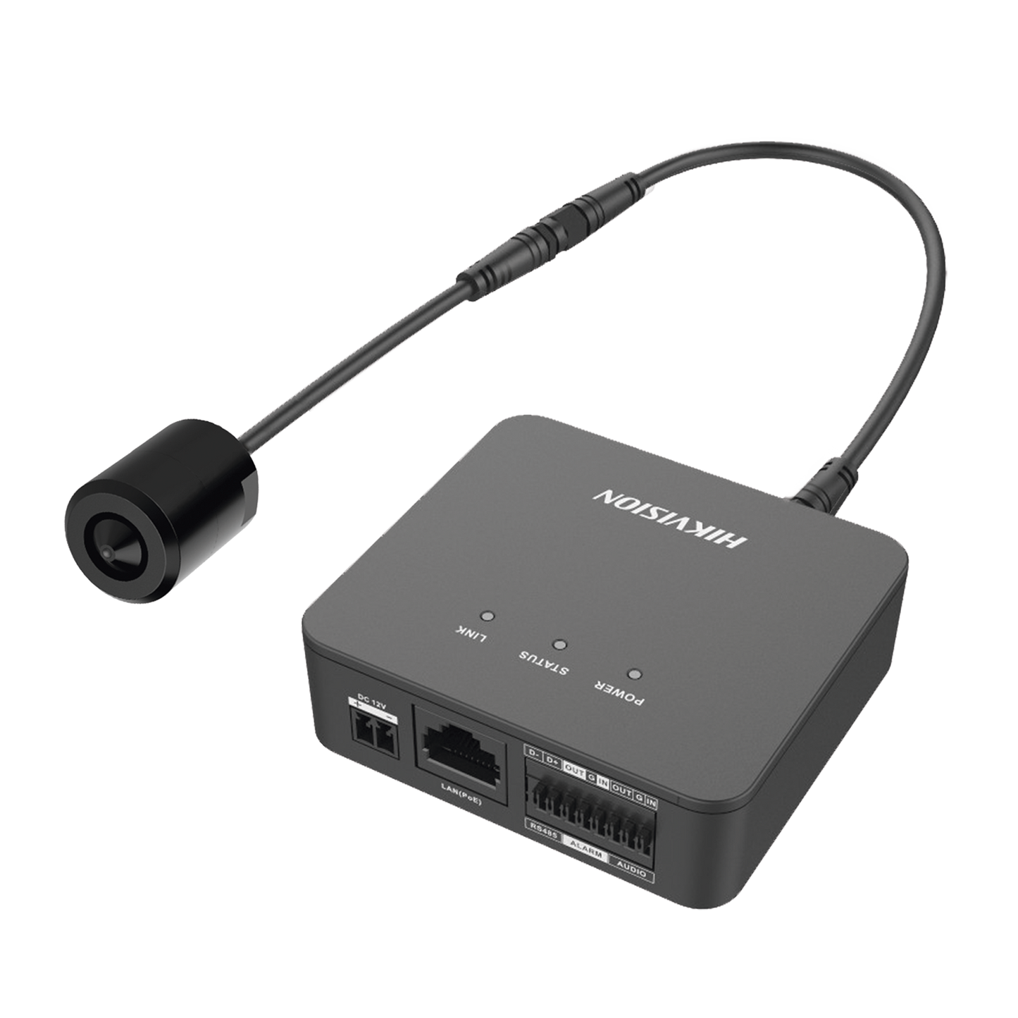 Pinhole IP 2 Megapixel / Lente 3.7 mm / 2 Mts Cable / PoE / Ideal para Cajeros Automáticos (ATM) / WDR / Micro SD / Cámara Tipo Cilindro