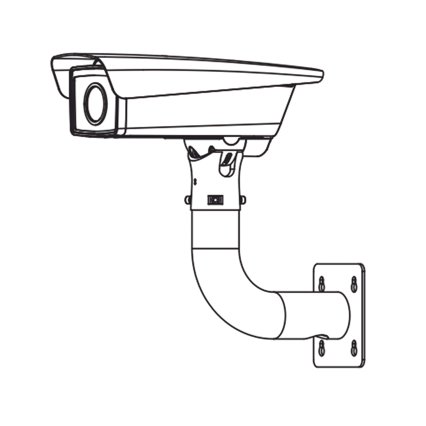Cámara IP ANPR para Control de Acceso con Brazo de Montaje Incluido / Reconocimiento de Tipo, Marca y Color de Vehículo / Salida de Relevador para Barrera / Intemperie IP67 / Antivandalismo IK10