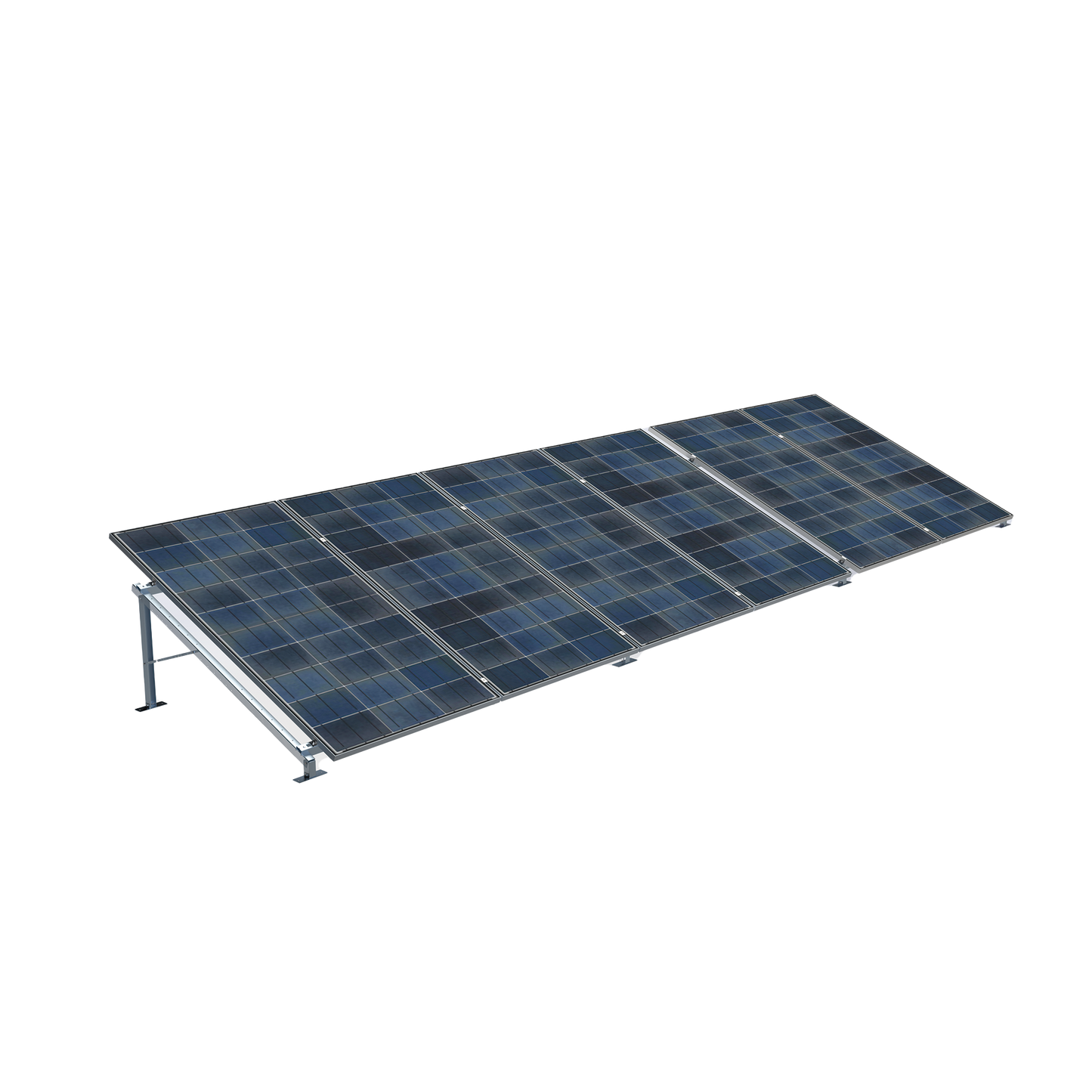 Montaje de piso de Alta Resistencia para Instalación de 4 Paneles Solares de hasta 1300 x 2400 mm (Revisar módulos compatibles)