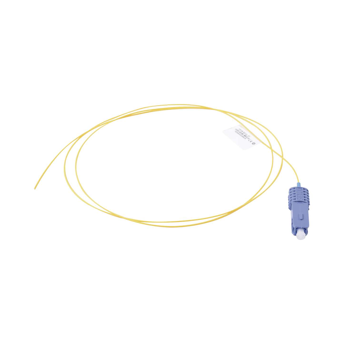 Pigtail de Fibra Óptica SC/UPC Simplex, Monomodo OS1/OS2 XGLO, OFNR, Color Amarillo, 1 Metro (3.28 Pies)