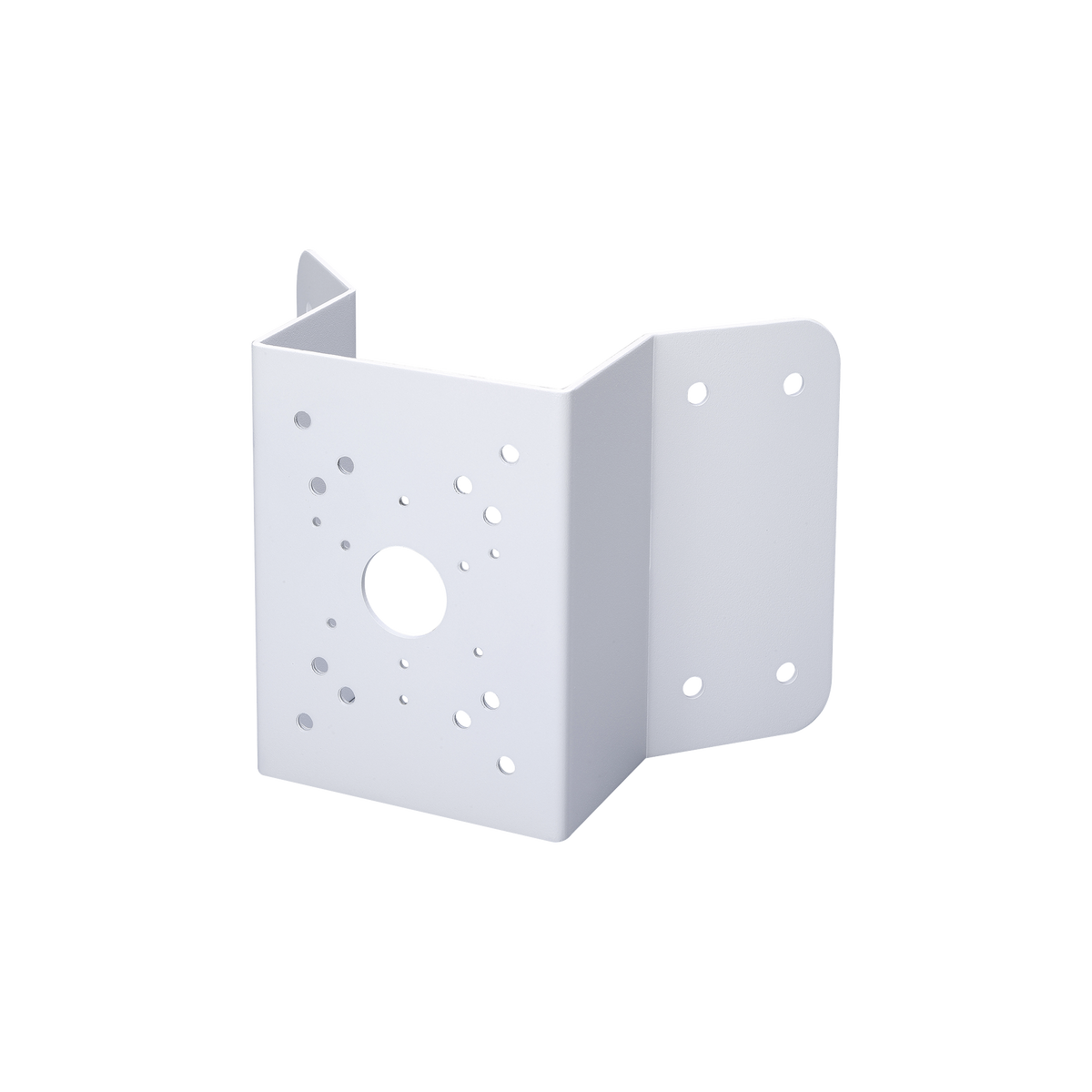 Adaptador de montaje en esquina para cámaras equIP minidomo y bullet, acero SECC, interior y exterior
