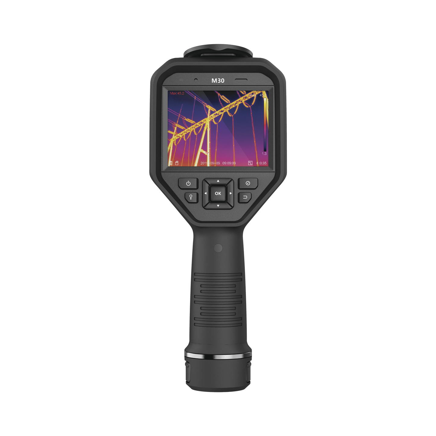 M30 - Cámara Termográfica Portátil Dual / Lente Térmico 9.7 mm (384 x 288) / Lente Óptico (8 Megapixel) / WiFi / IP54 / Ranura MicroSD hasta 64 Gb / Hasta 5 Horas de Funcionamiento Continuo