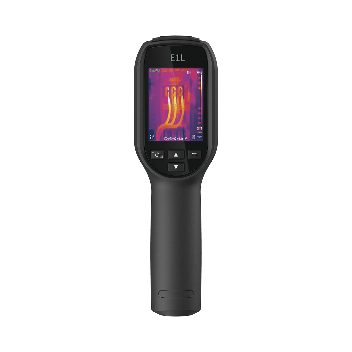 E1L - Cámara Termográfica Portátil / Resolución 160 x 120 / Lente 3.1 mm / Pantalla LCD 2.4" / IP54 / Ranura Micro SD hasta 128 GB (8 GB por Default Integrada)