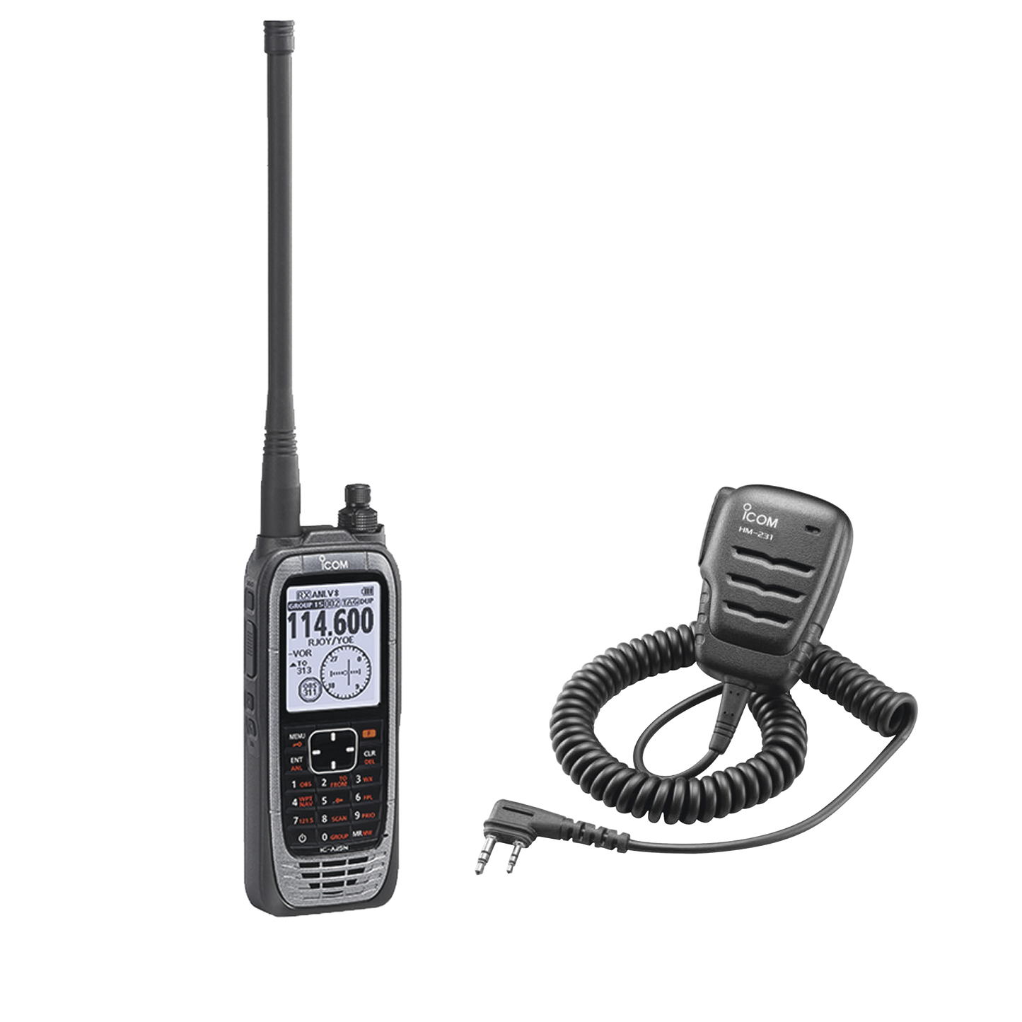 Kit de radio IC-A25N con micrófono de mano HM-231