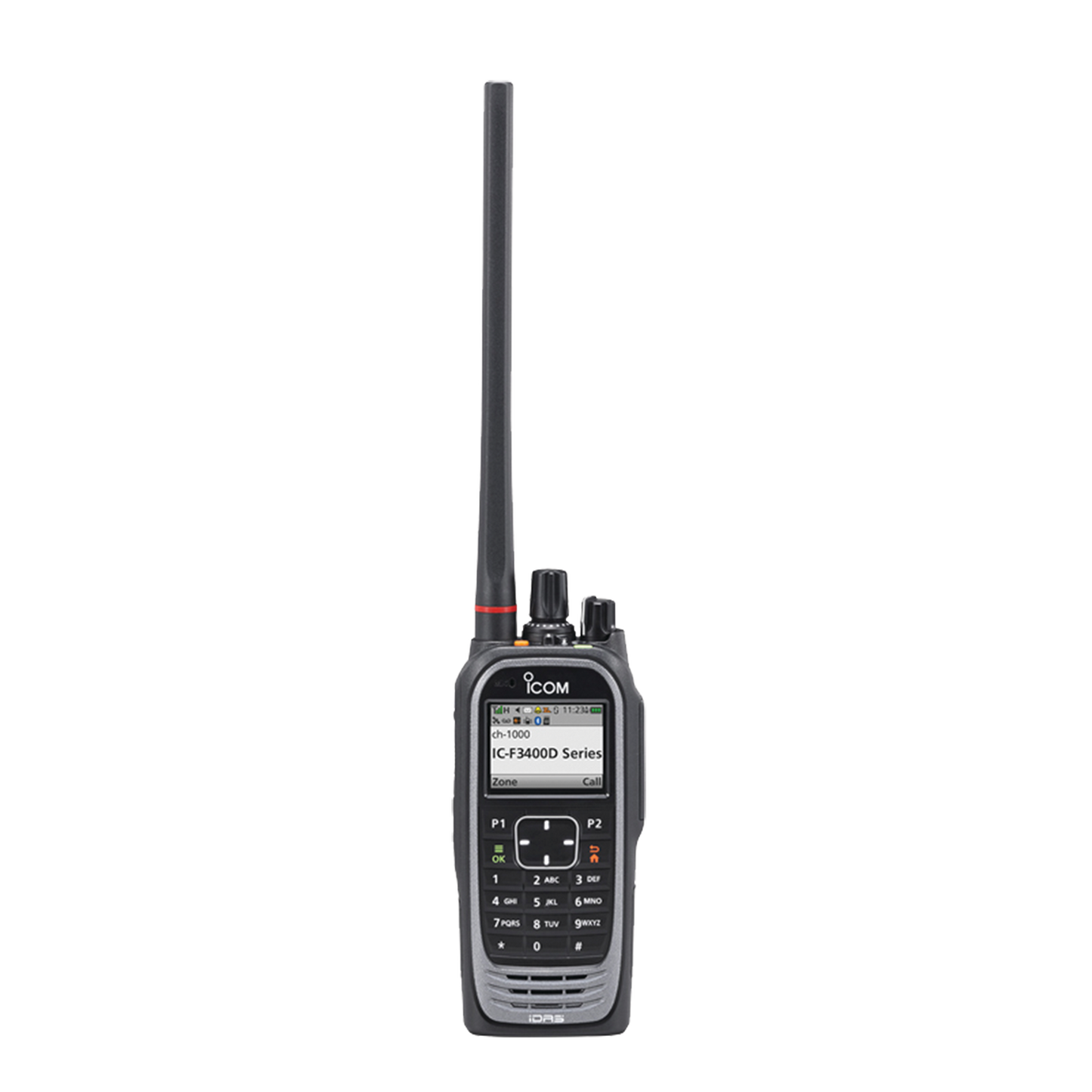 Radio digital NXDN con pantalla a color en la banda de VHF, rango de frecuencia 136-174MHz, 1024 canales, teclado DTMF, sumergible IP68, encriptación DES, GPS, bluethooth. no incluye cargador ni antena.