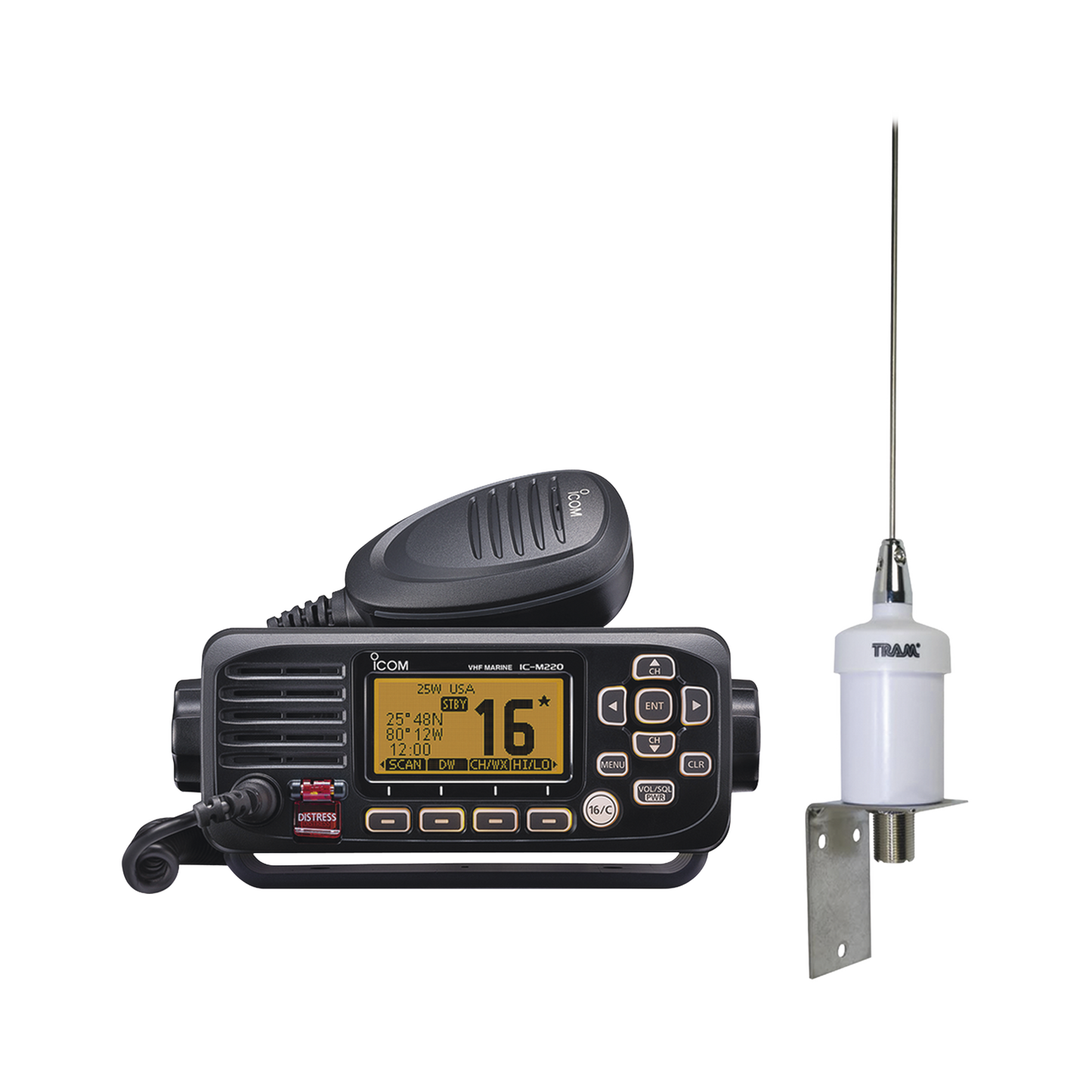 Kit de radio ICOM IC-M220 + Antena marina 1600HC