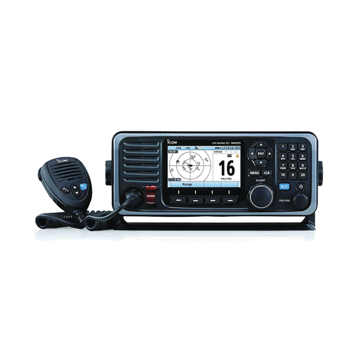 Radio Móvil Marino en la banda de VHF, con pantalla a color de 4.3 pulgadas, receptor de GPS, grabador de voz, no incluye el receptor AIS