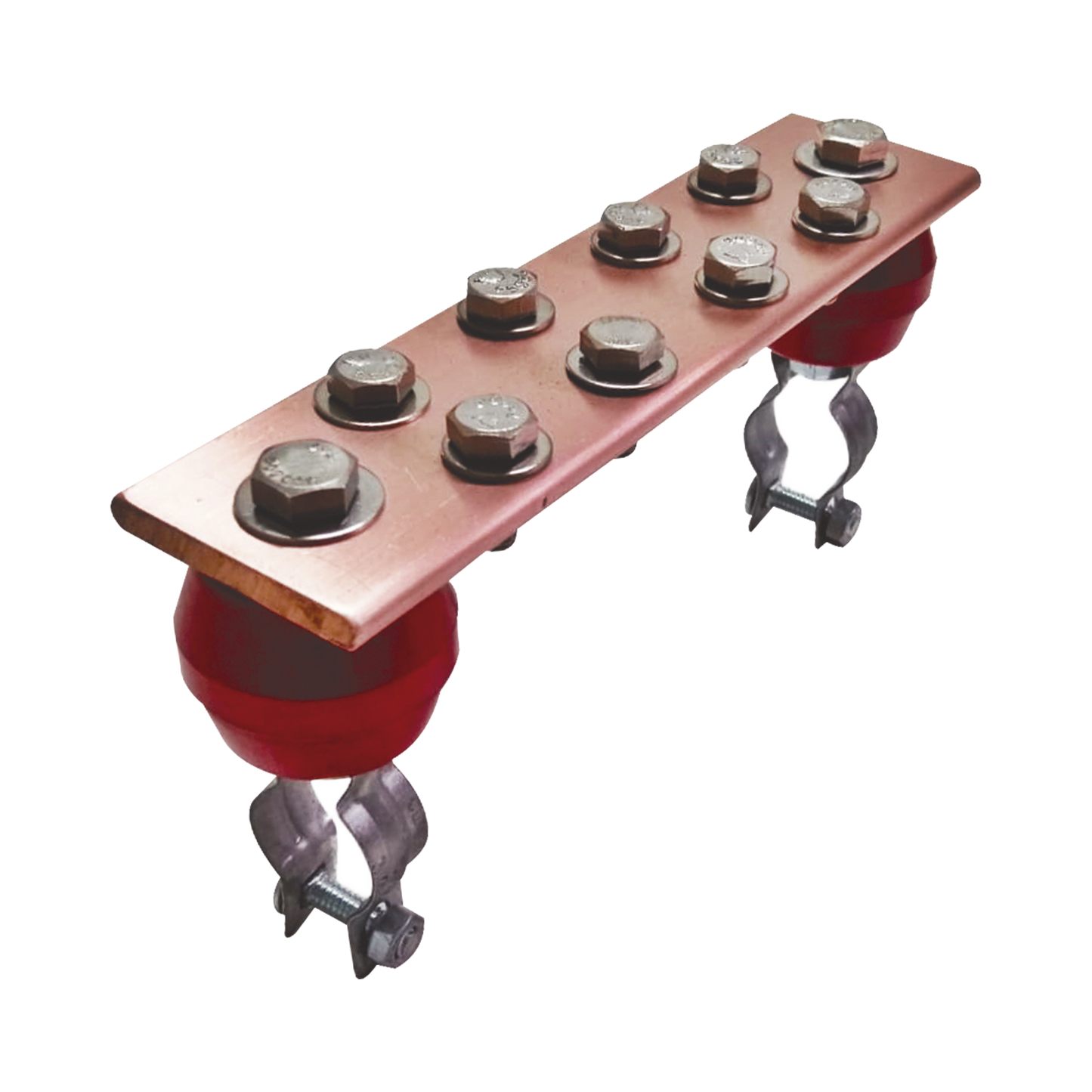 Barra Unión Torre 1000A / Cobre 100% / Compatible STZ30-45 / Aisladores Rojos / EIA-TIA-BICSI / TMGB-TGB