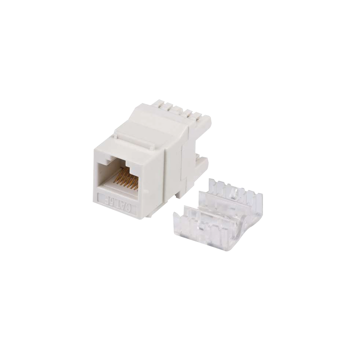 Módulo Jack Keystone Cat5e con Terminación en Ángulo 180 - Color Blanco