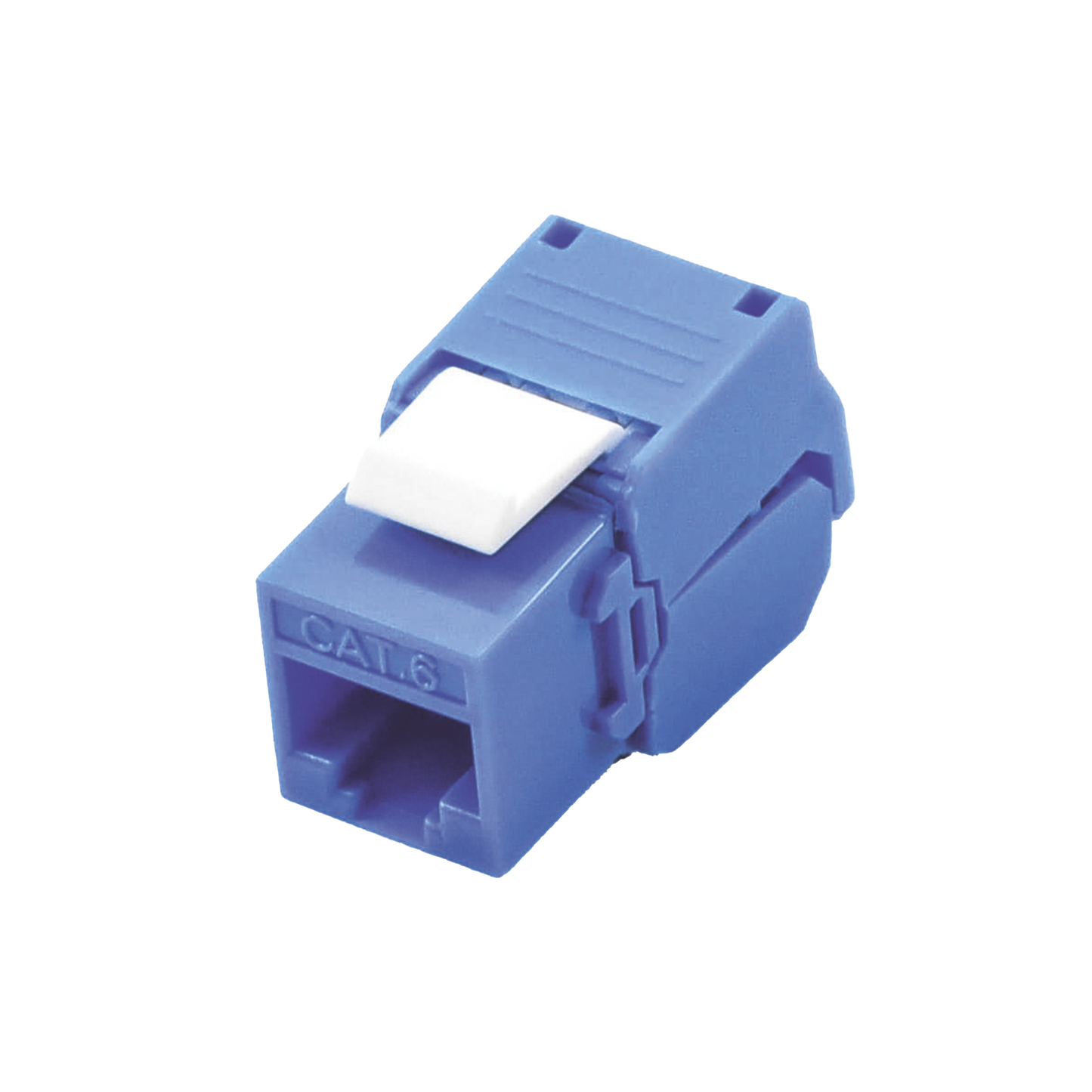Módulo Jack Keystone Cat6 (Toolless), con Terminación en Ángulo 180 Grados Color Azul, Compatible con Faceplate y Patchpanel Linkedpro