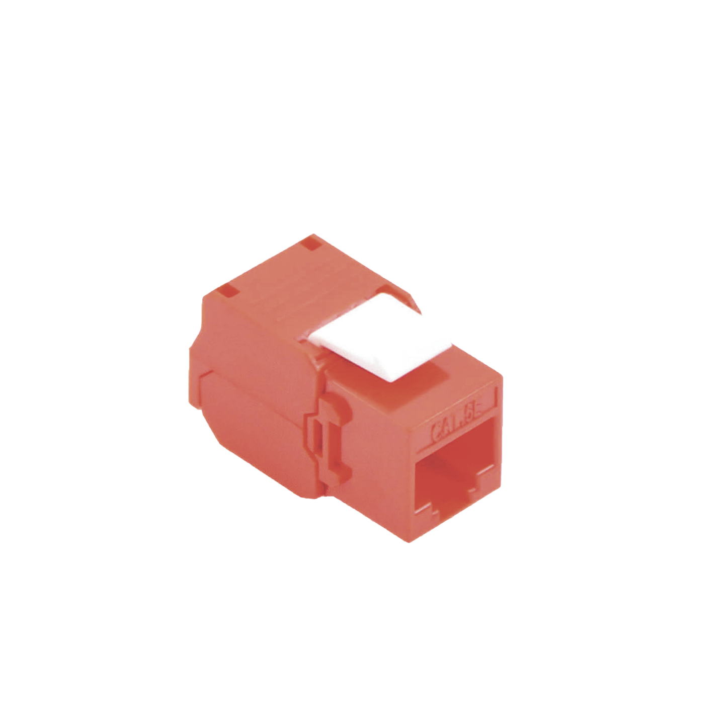 Módulo Jack Keystone Cat6 (Toolless), con Terminación en Ángulo 180 - Color Rojo, Compatible con Faceplate y Patchpanel Linkedpro