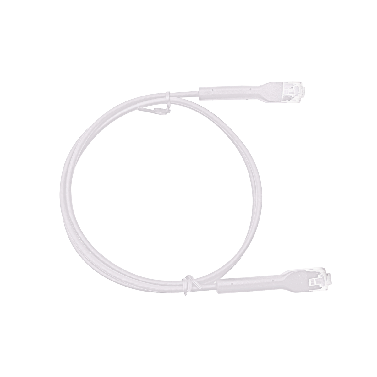 Mini Patch Cord Cat6 Ultra Slim 3 Metros (9.84 Pies) Blanco Ahorra Espacio sin Organizadores, con Bota Flexible