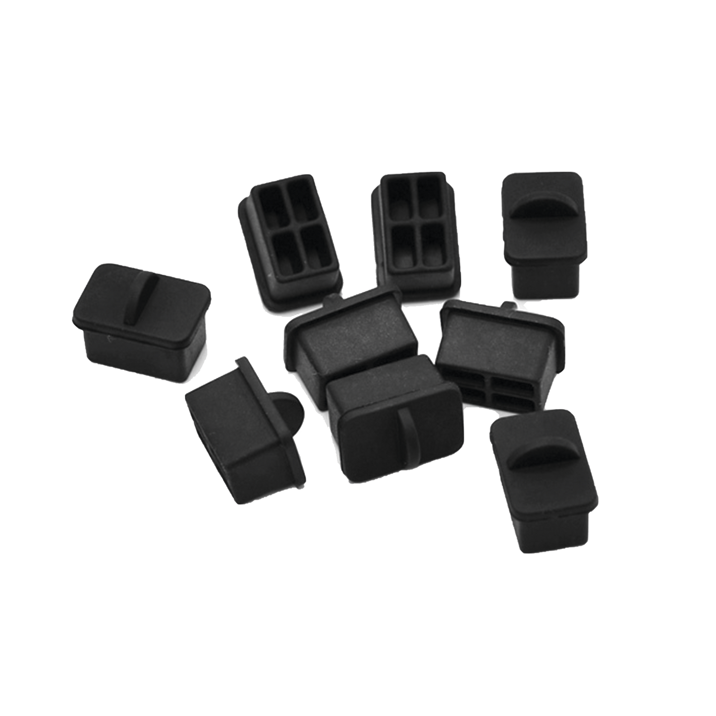 Bolsa con 25 Piezas de Protectores Anti-Polvo para Puerto SFP, Color Negro