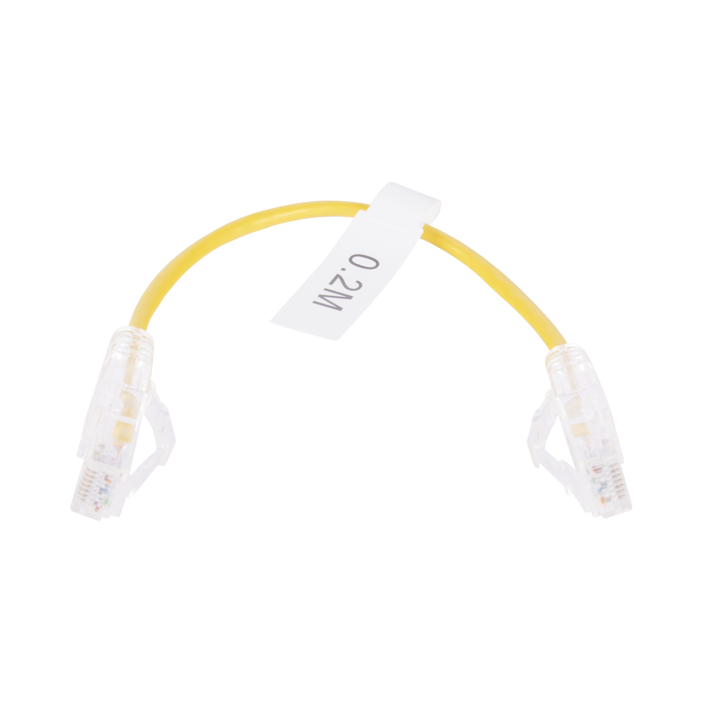Cable de Parcheo Slim UTP Cat6 - 20 cm (7.87 Pulgadas) Amarillo Diámetro Reducido (28 AWG)