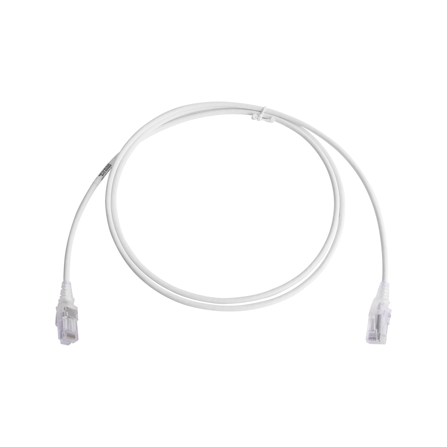 Patch Cord MC6 Modular Cat6 UTP, CM/LS0H, 1.52 Metros (5 Pies), Color Blanco, Diámetro Reducido (28AWG), Versión Bulk (Sin Empaque Individual)