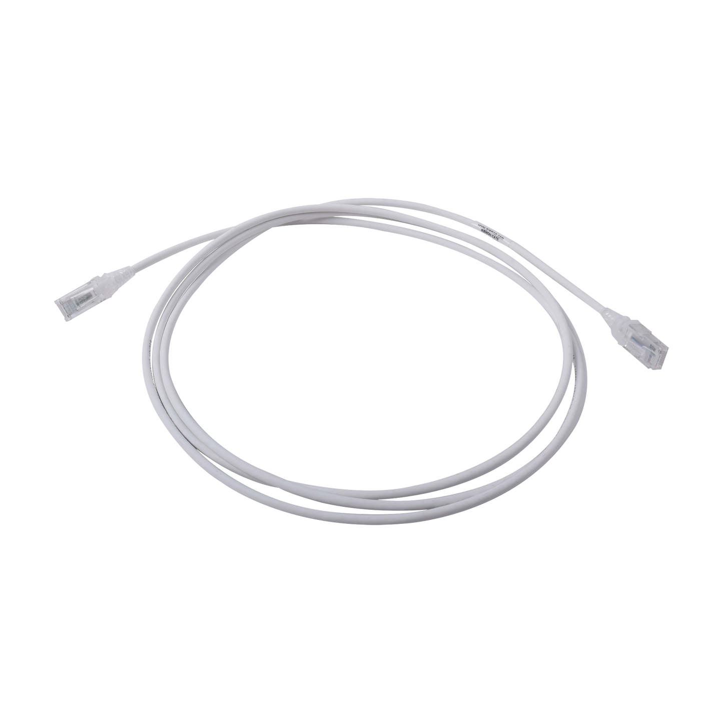 Patch Cord MC6 Modular Cat6 UTP, CM/LS0H, 2.13 Metros (7 Pies), Color Blanco, Diámetro Reducido (28AWG)