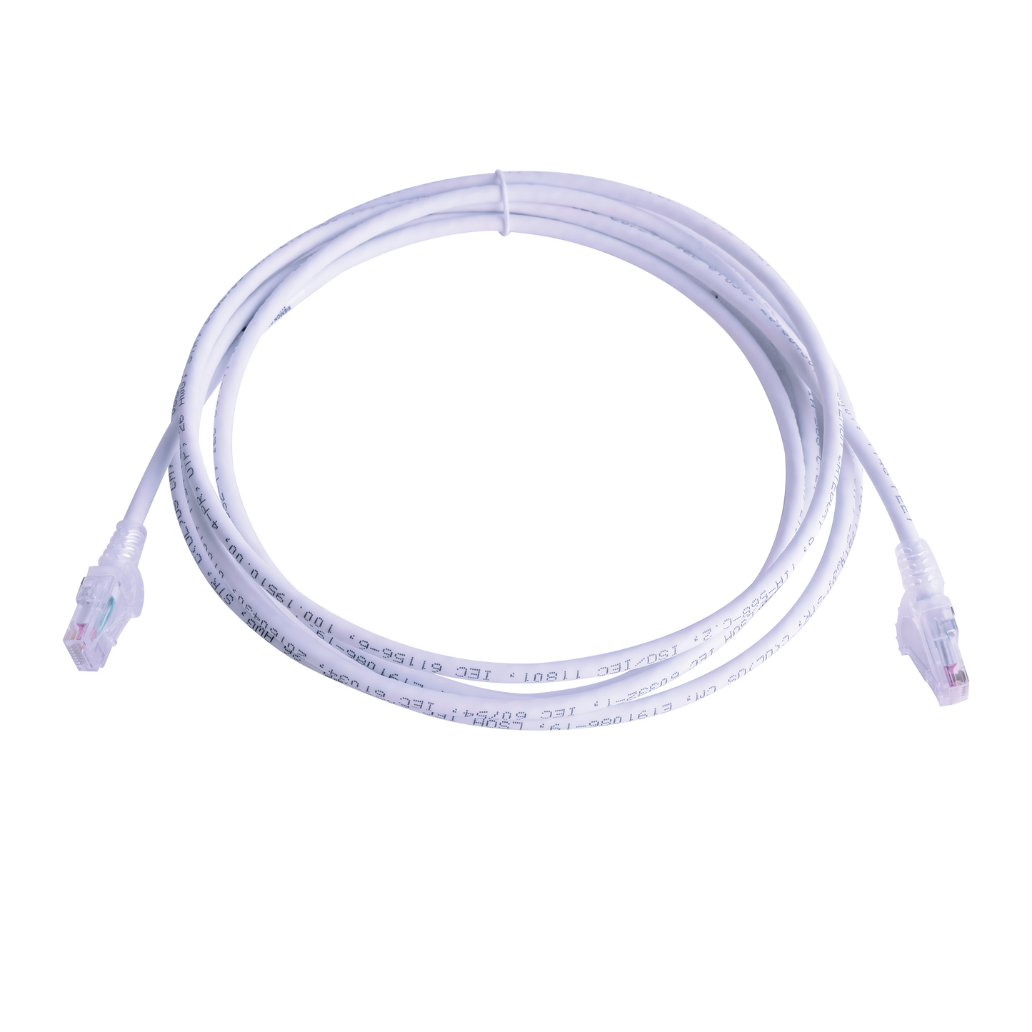 Patch Cord MC6 Modular Cat6 UTP, CM/LS0H, 3.05 Metros (10 Pies), Color Blanco, Versión Bulk (Sin Empaque Individual)
