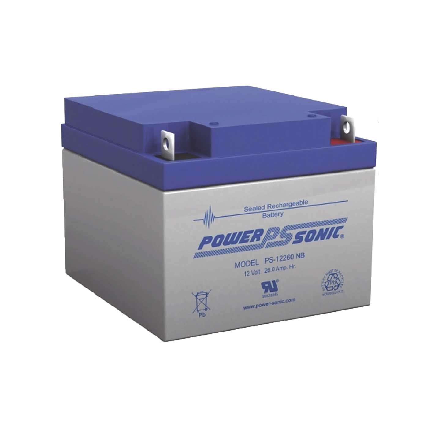 Batería 12V, 26AH, Para Respaldo, Tecnologías AGM/VRLA, 5 Años Vida Útil, Terminales NB, Reconocida UL