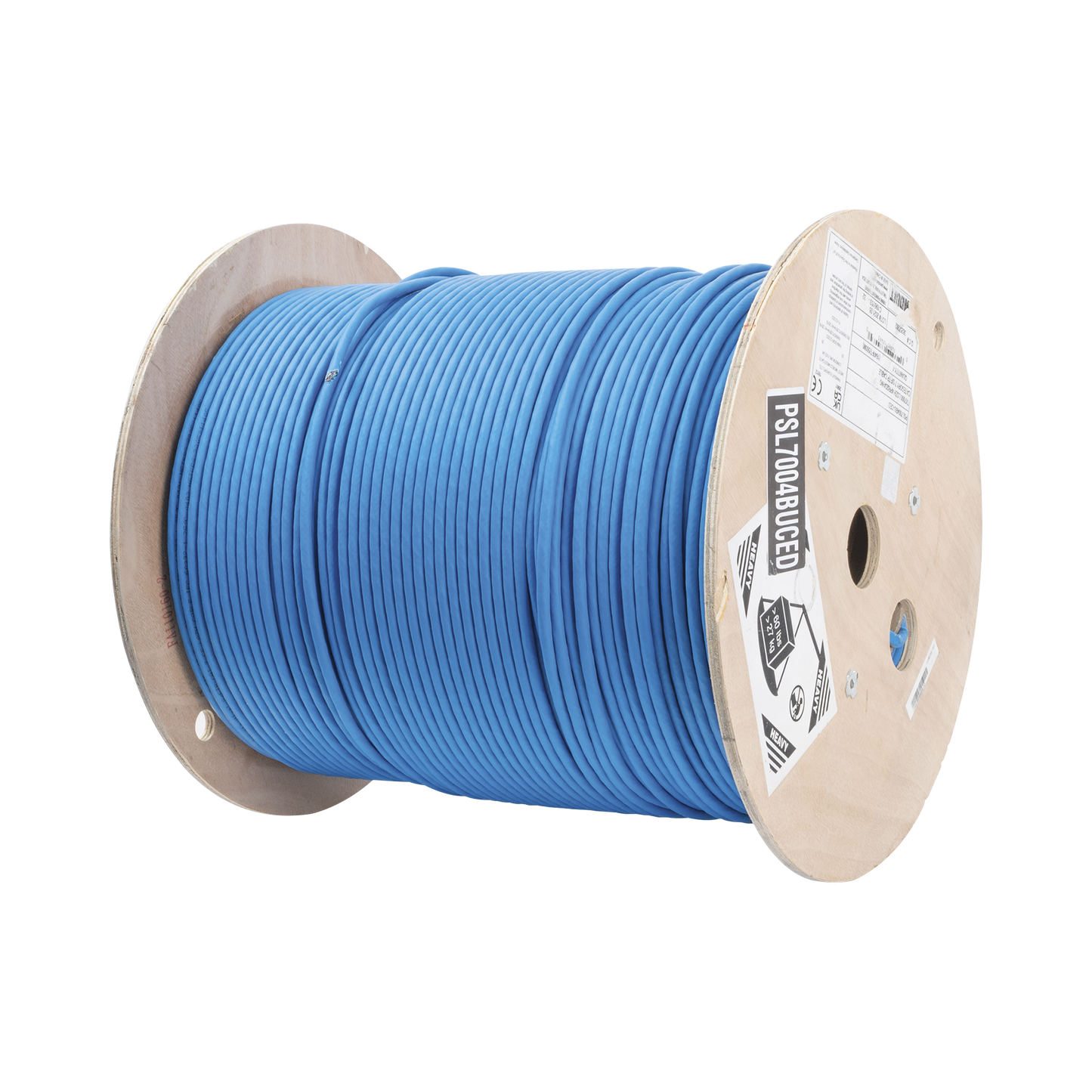 Bobina de Cable Blindado S/FTP de 4 Pares, Cat7, Inmune a Ruido e Interferencias, LSZH (Bajo Humo, Cero Halógenos), Color Azul, Bobina de 500 Metros (1640 Pies)