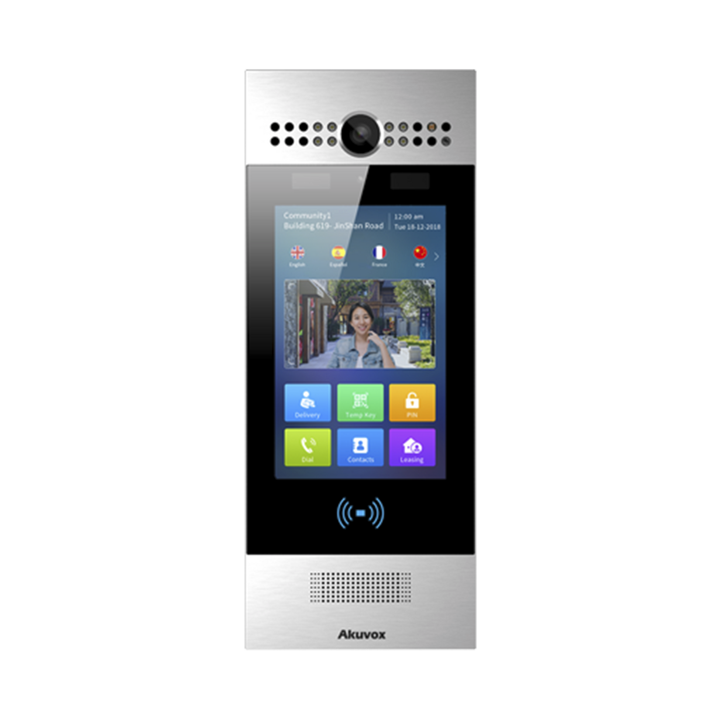 Frente de Calle / Ideal para fraccionamientos / Administración 100% en la Nube / Notificación a APP / Llamada Telefónica / ANDROID / SIP / ONVIF /Reconocimiento Facial / QR y PIN para Visitas desde la APP / IP65 / IK06 / Bluetooth