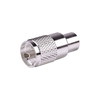 Conector UHF Macho (PL-259) para Cables RG-8/U, RG-8U-SYS, 8237, 8267, 8268, 9913, CTN-400, 7810, 8214, 7810A, RFLASH-1113, LMR-400, Plata )/ Plata/ Teflón.