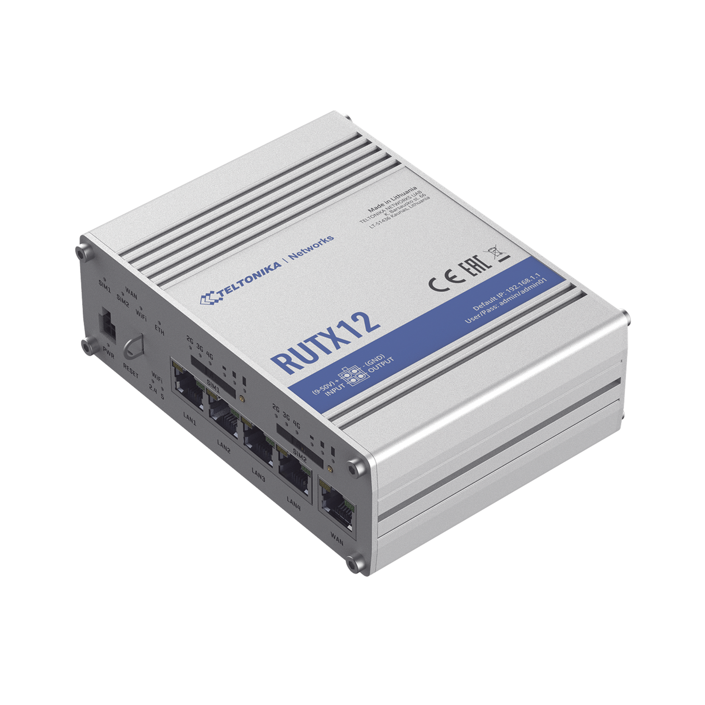 Router Industrial Dual LTE Cat 6 / 600 Mbps / 5 Puertos Gigabit / WiFi 5 / Doble SIM / GNSS / PoE / -40°C a 75°C