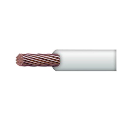 Cable Eléctrico 8 awg color blanco,Conductor de cobre suave cableado. Aislamiento de PVC, autoextinguible. BOBINA 100 MTS