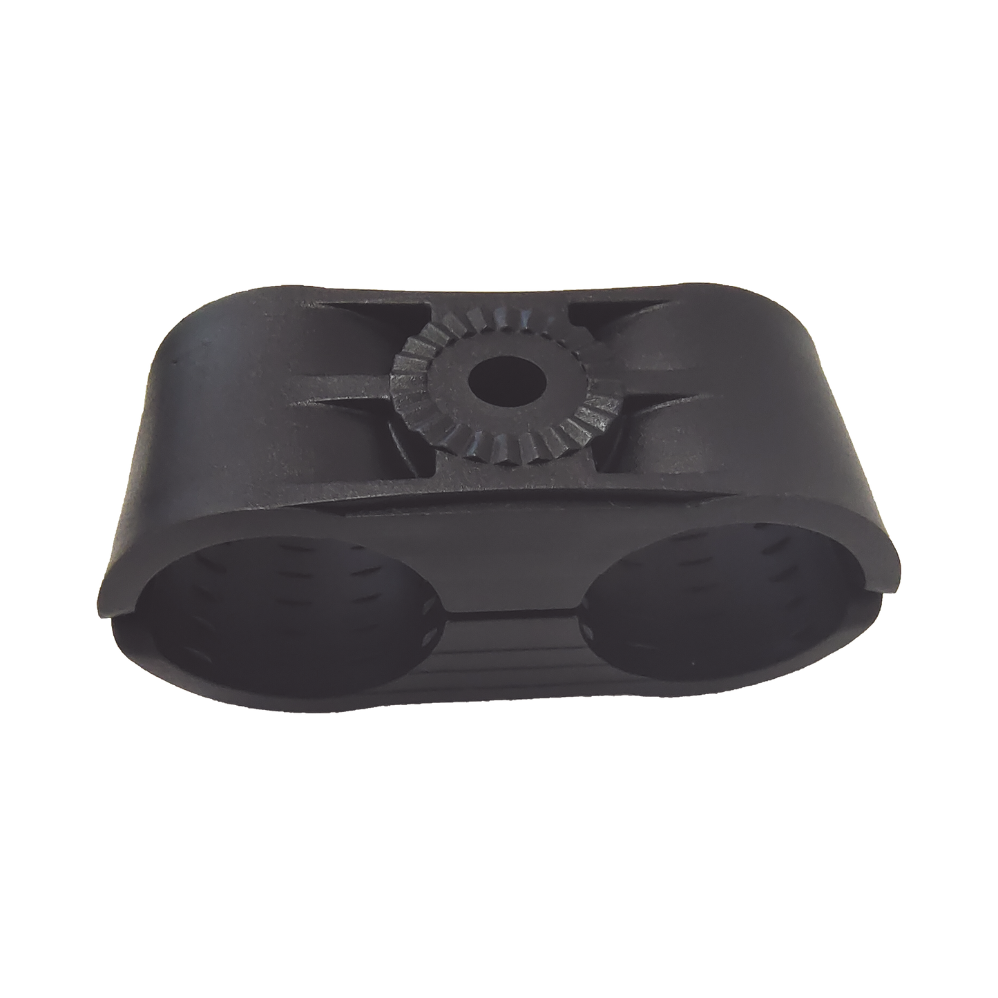 Sujetador de doble click para cable coaxial de 1 1/4" paquete de 10 piezas.