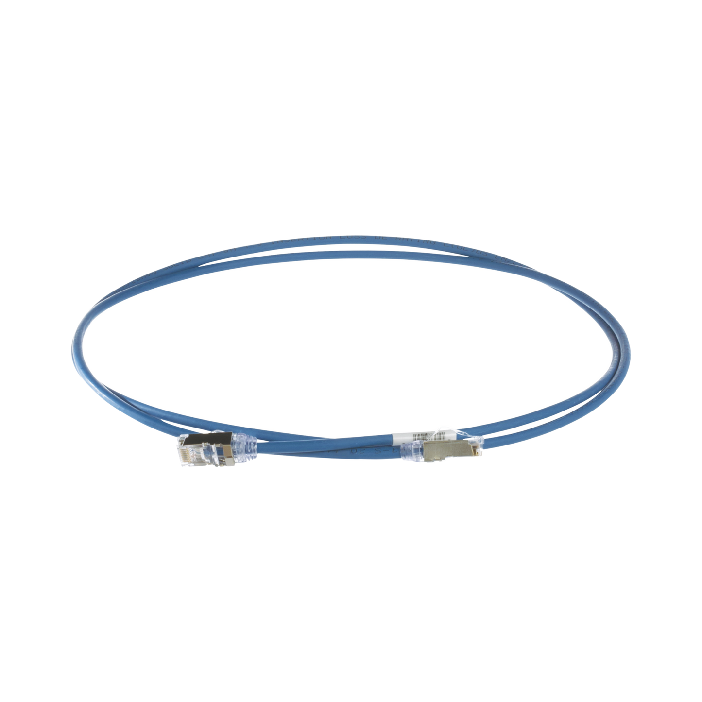 Patch Cord Cat6A, Diametro Reducido 28 AWG, Blindado S/FTP, CM/LS0H, 0.20 Metros (0.66 Pies), Color Azul