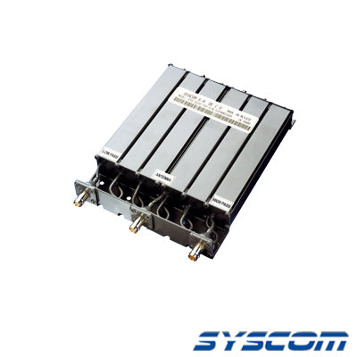 Duplexer SYSCOM en UHF, 6 Cav. 470-490 MHz, 50 Watt, 5 MHz Sep. Rechazo de Banda, BNC Hembras.