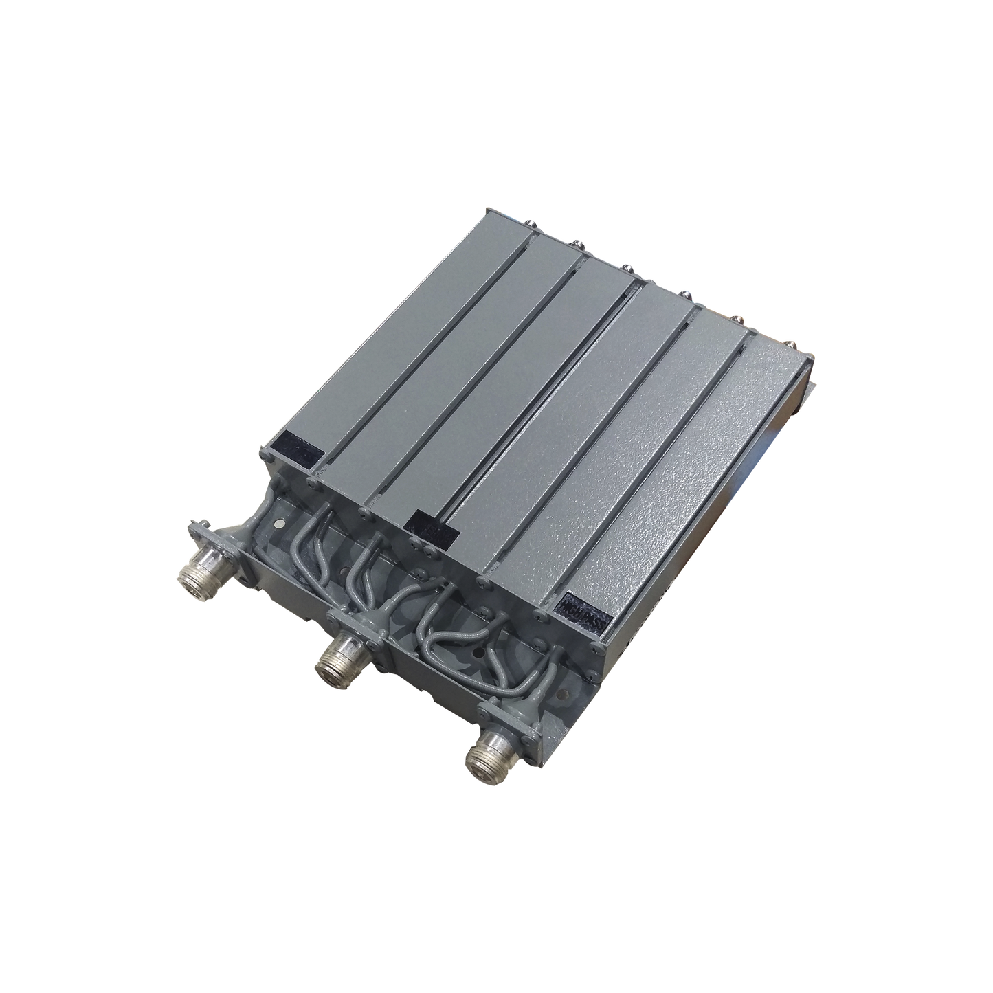 Duplexer SYSCOM en UHF, 6 Cav. 470-490 MHz, 50 Watt, 5 MHz Sep. Rechazo de Banda, N Hembras.