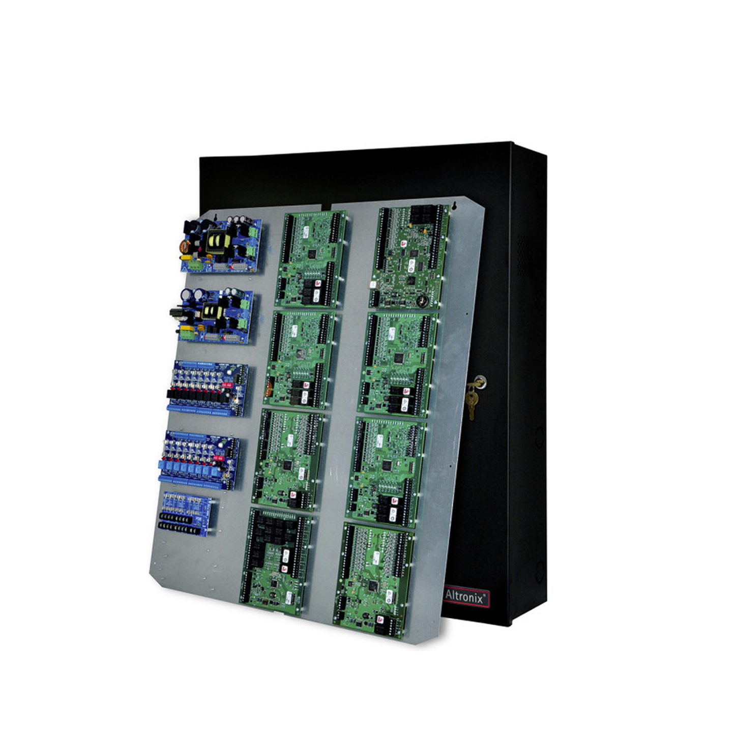 Gabinete Altronix TROVE3 y un backplane extraible TM3