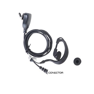 Micrófono - audífono de gancho ajustable al oído con conector de dos pines para MOTOROLA, ABELL Y HYTERA