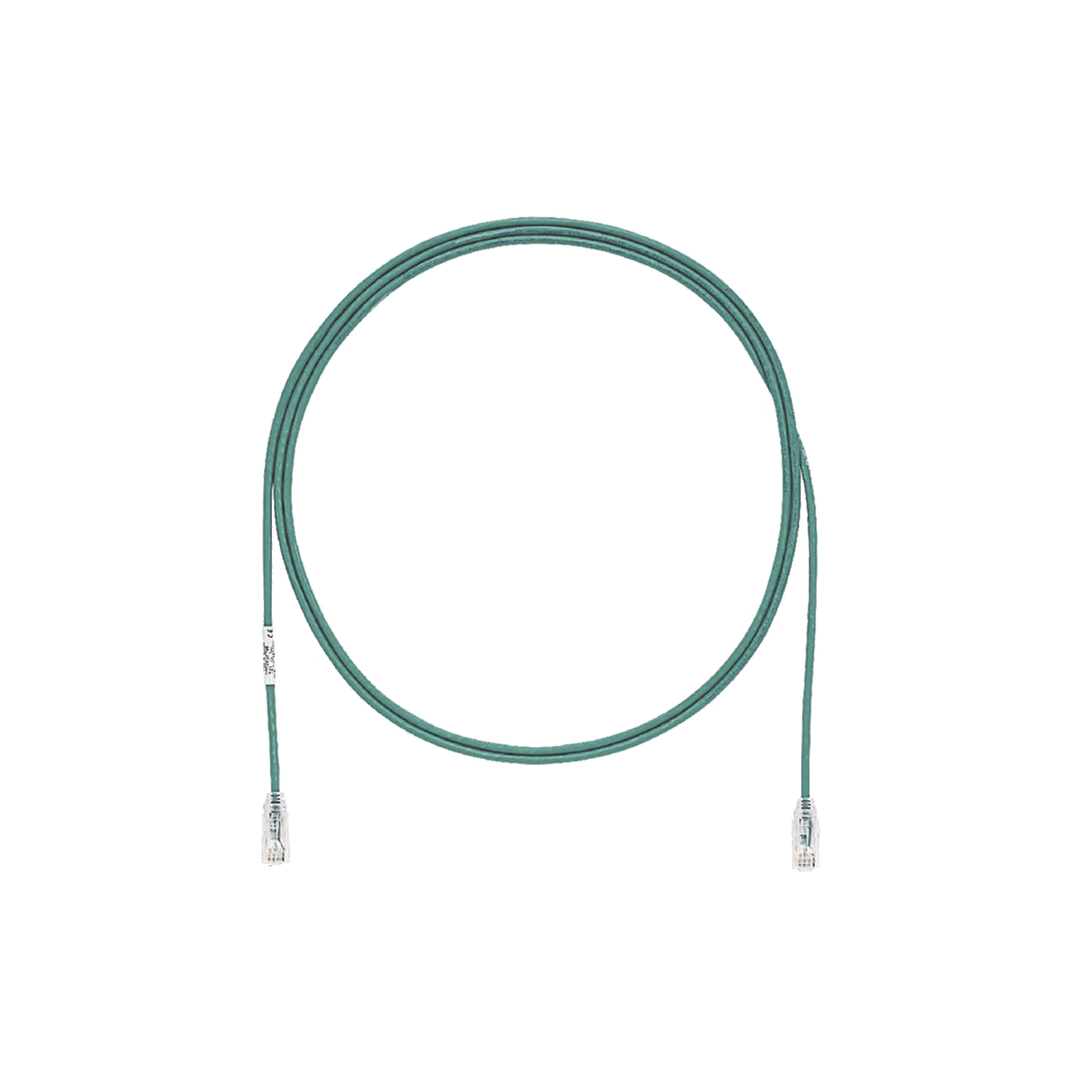Cable de Parcheo TX6, UTP Cat6, Diámetro Reducido (28AWG), Color Verde, 10ft