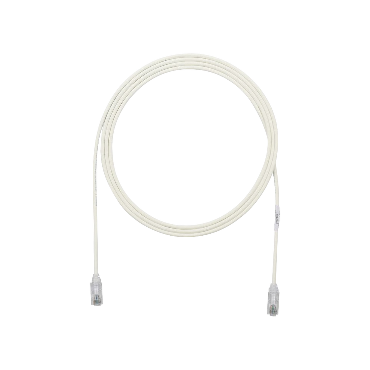 Cable de Parcheo TX6, UTP Cat6, Diámetro Reducido (28AWG), Color Blanco Mate, 2.13 Metros (7 Pies)