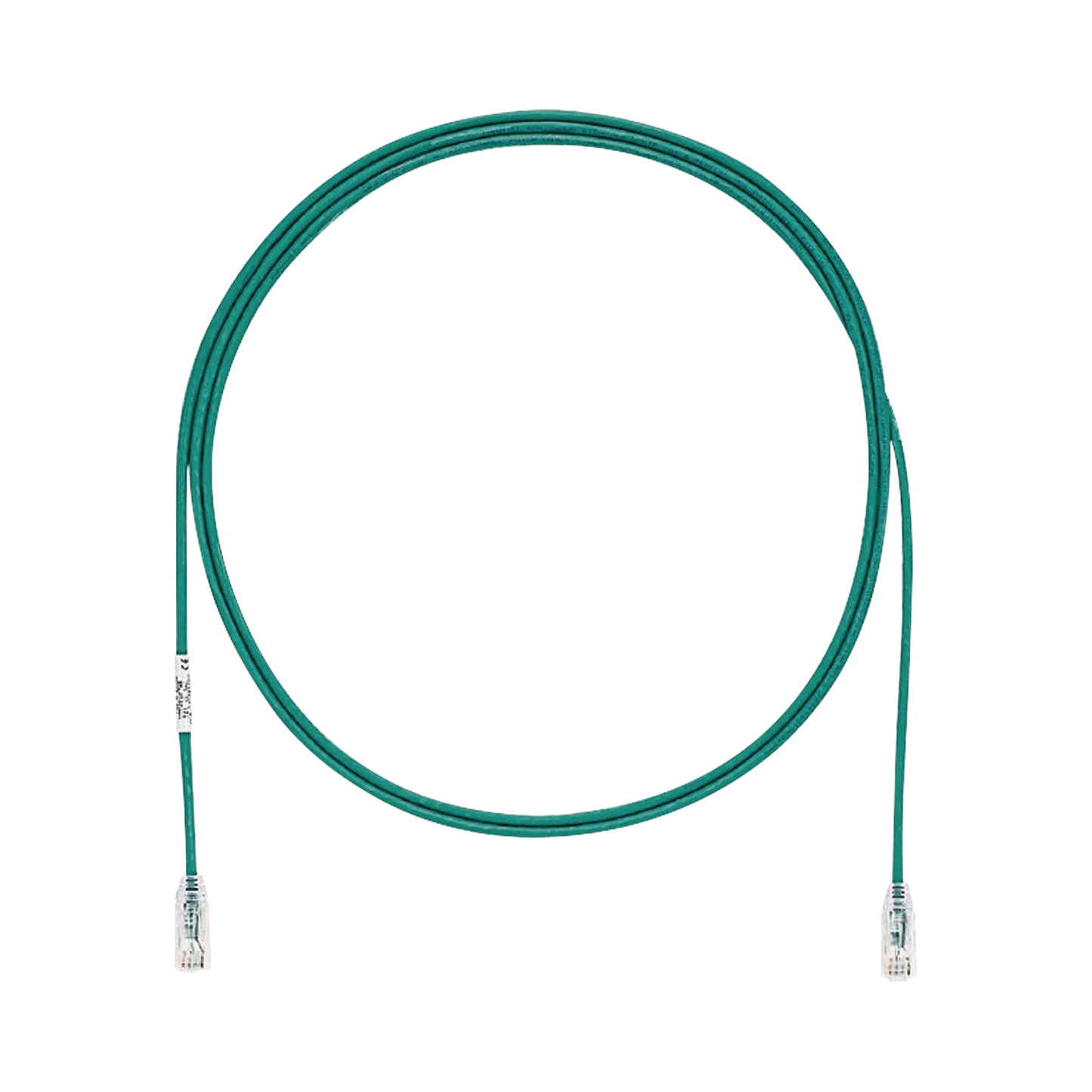 Cable de Parcheo TX6, UTP Cat6, Diámetro Reducido (28AWG), Color Verde, 7ft