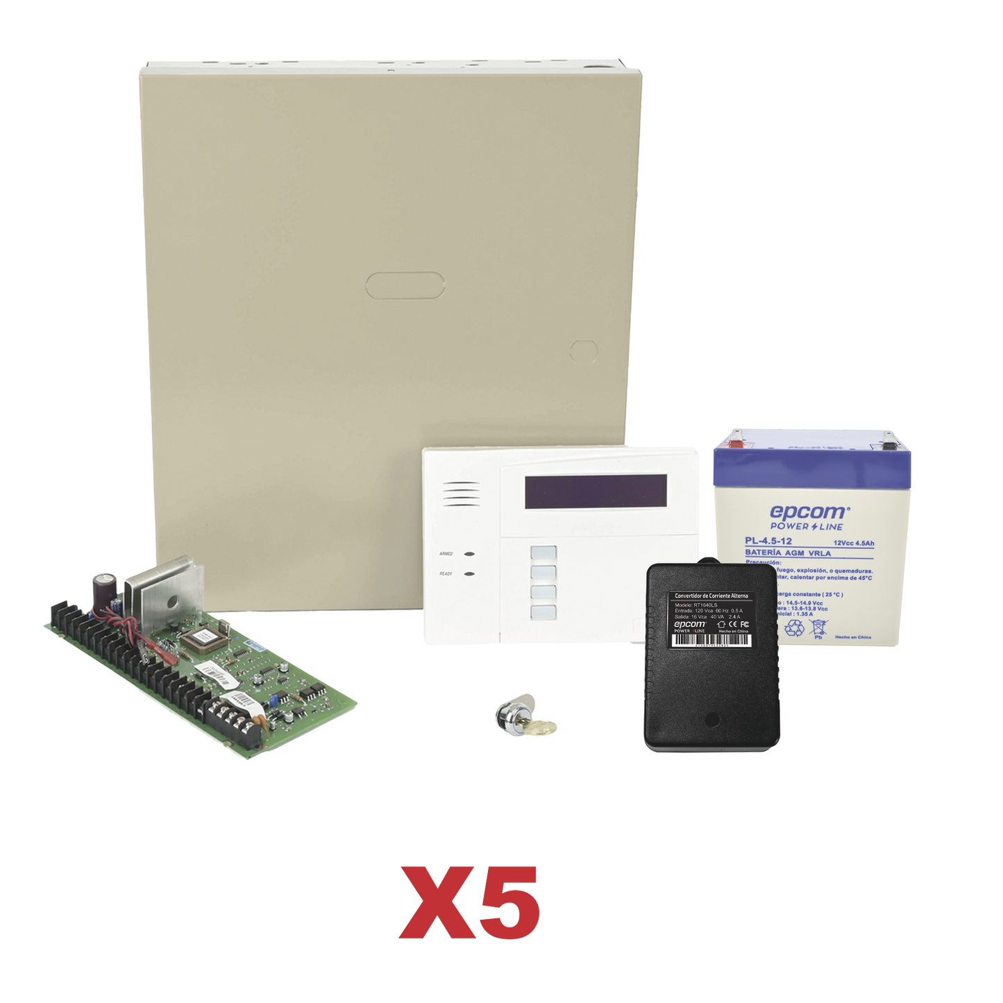 Kit de 5 Paneles VISTA48 con Batería y Transformador