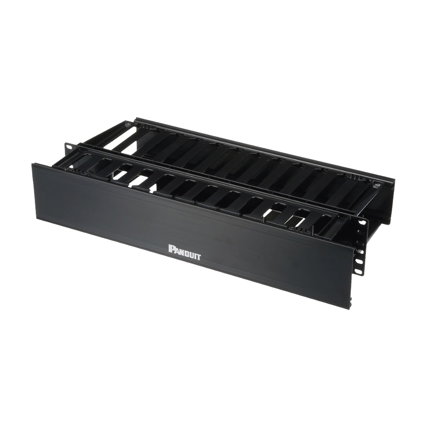 Organizador de Cables Horizontal PatchLink, Doble (Frontal y Posterior), Con Tapa Extendida, Para Rack de 19in, 2UR