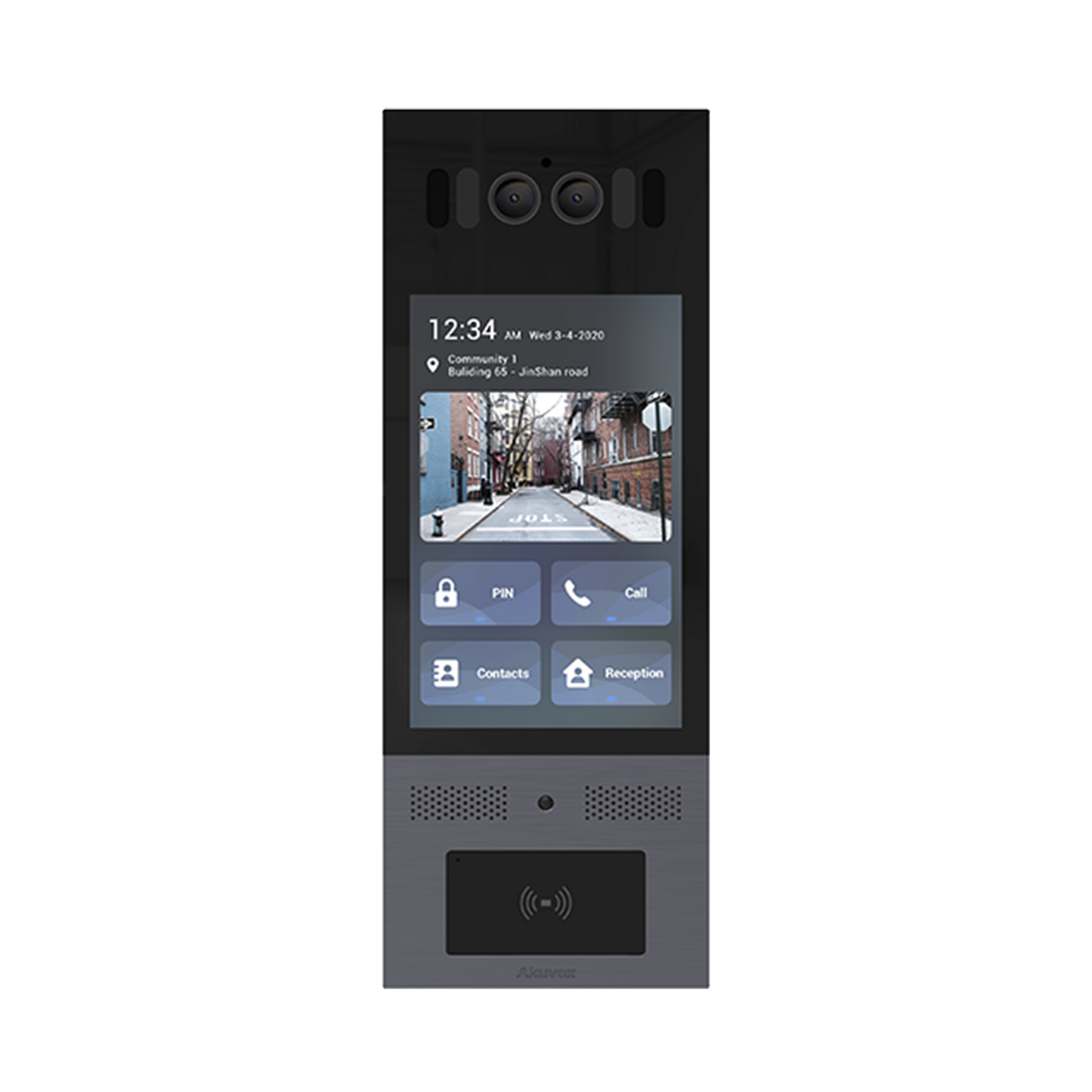 Frente de calle multi-apartamento / WiFi / PoE / Notificación a APP Móvil / notificación vía llamada telefónica