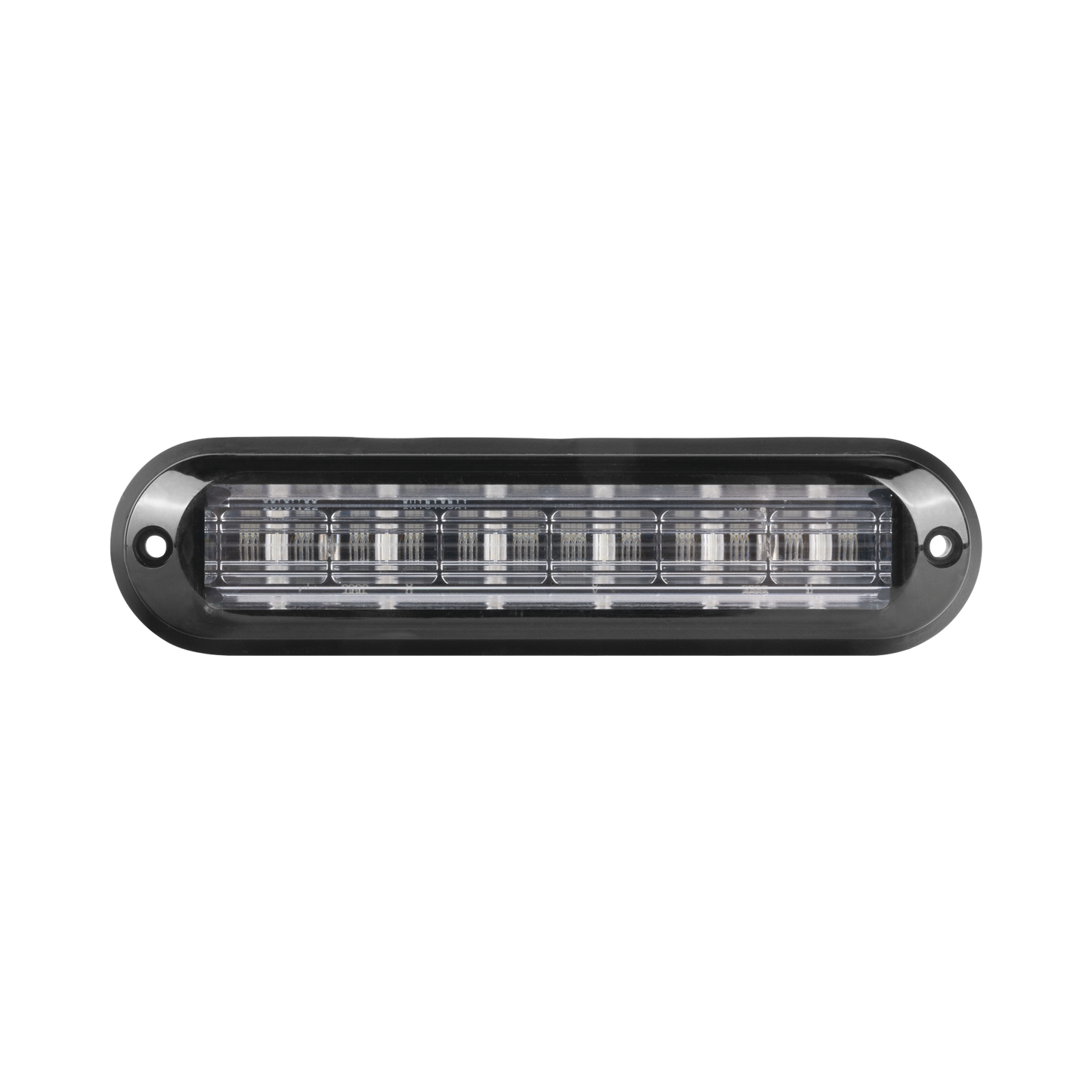 Luz Auxiliar Ultra Brillante IP67 de 6 LEDs, Color Rojo, con mica transparente y bisel negro